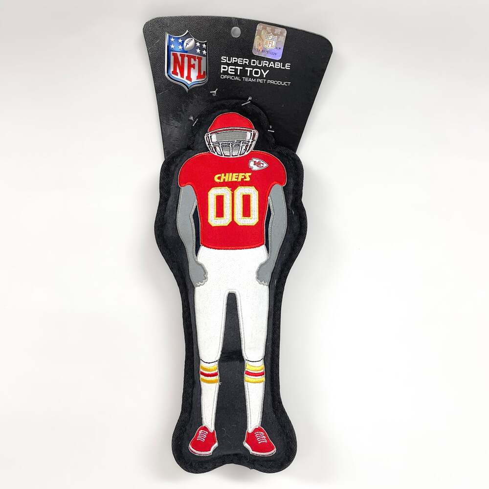 Pets First KC Chiefs Football Player Tough Dog Toy New $20 NFL Red